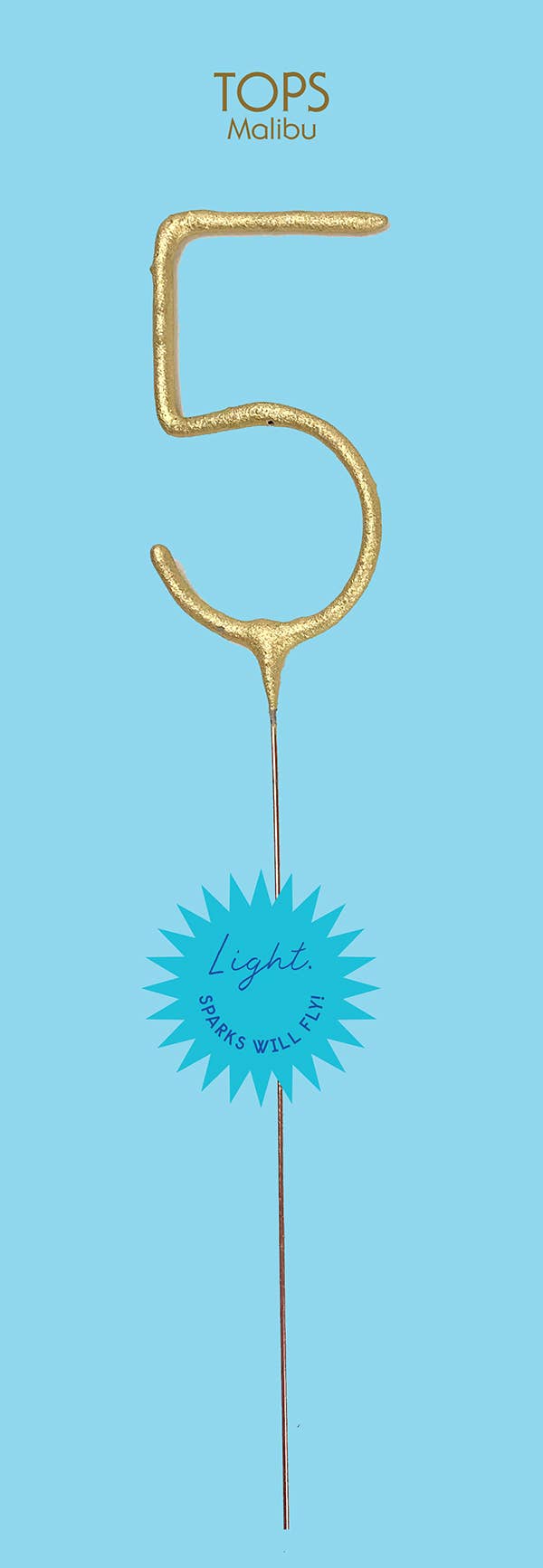 TOPS Malibu - Wholesale Sterretje - Grande 12" Gold Number Sparkler Wand-kaart - Eenpersoons5