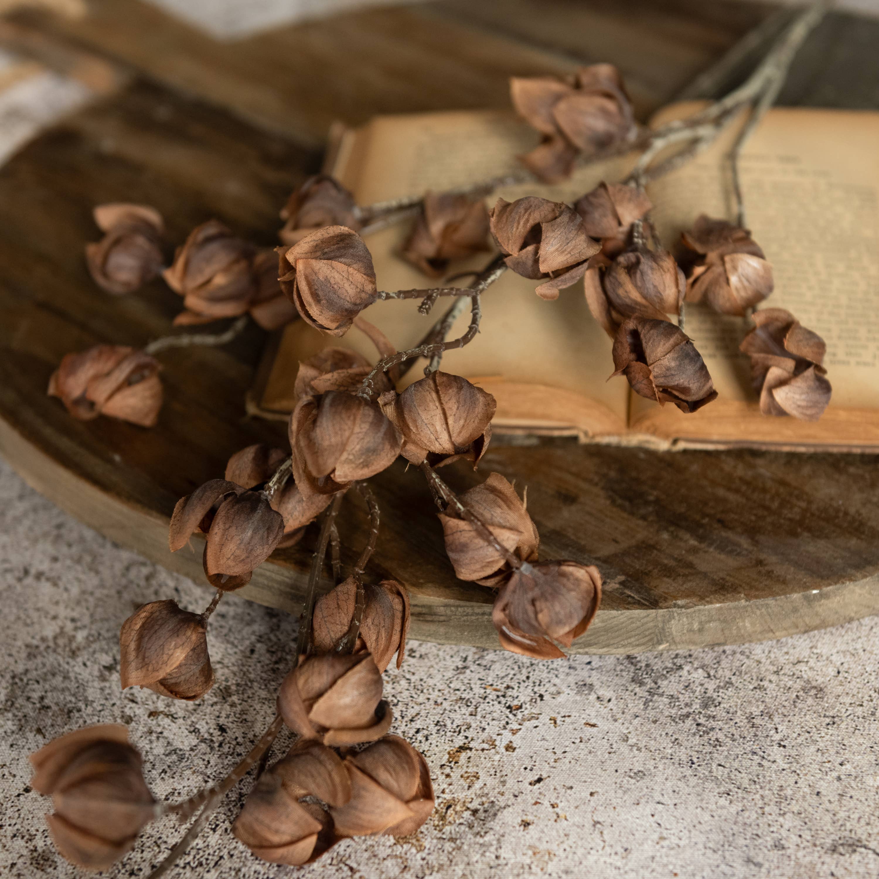 Ragon House - Wholesale Lantern - 38" BROWN CHINESE LANTERN SPRAY1