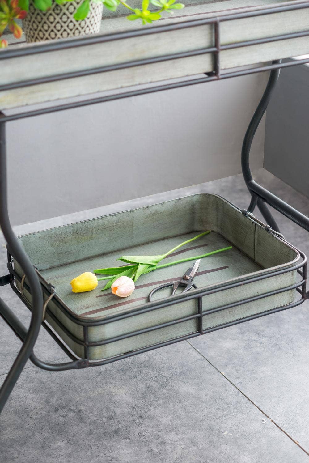 A&B Home Group Inc. - Wholesale Decorative Tray - Maggie Galvanized Tray Table2