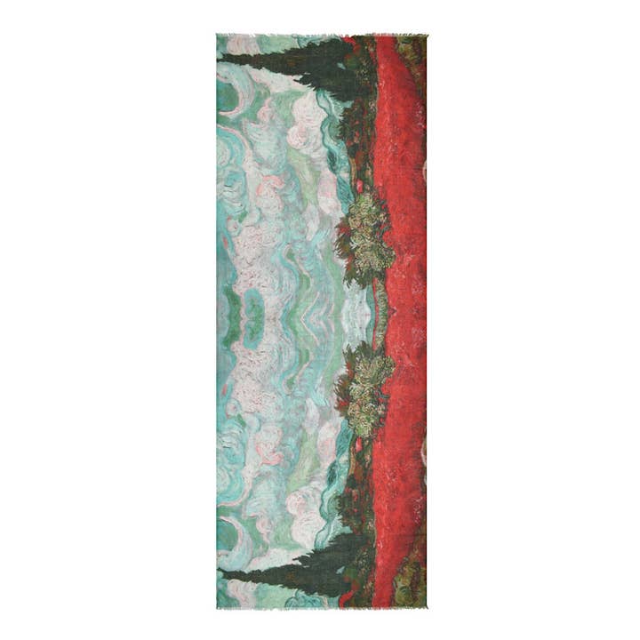 Dupatta Designs – Großhandel Schal – Damen – Von Wheatfield Van Gogh inspirierter Schal4