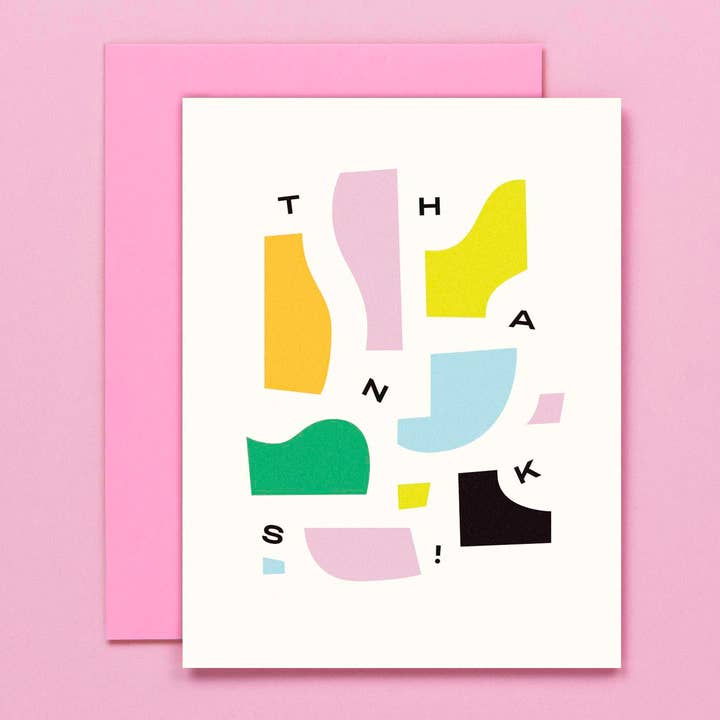 Thanks Pieces • Abstract Shapes Thank You Card or Boxed Set for wholesale by My Darlin'