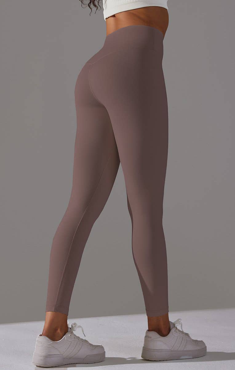 HIDDENBRAND - Wholesale Athletic/Lounge Leggings - Women's - Double-Sided Brushed Nude Breathable Yoga Pants14