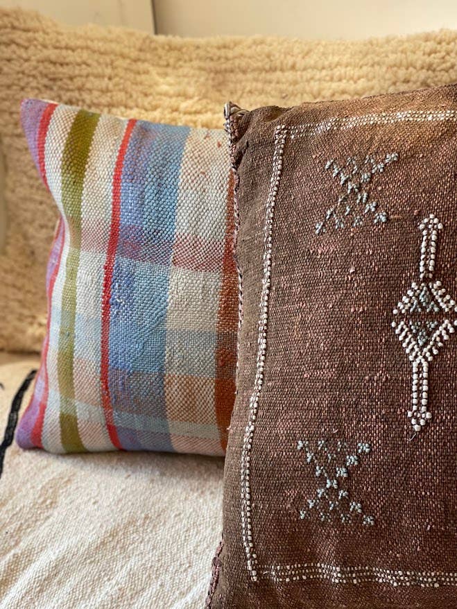 NOMAD BY LIV - Venta al por mayor Almohadas lumbares - Set de fundas de cojín Moura marrón, Colorfull, Cactussilk2