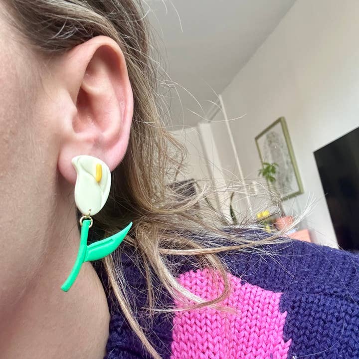 Calla Lily Earrings for wholesale by Sunny and Sal