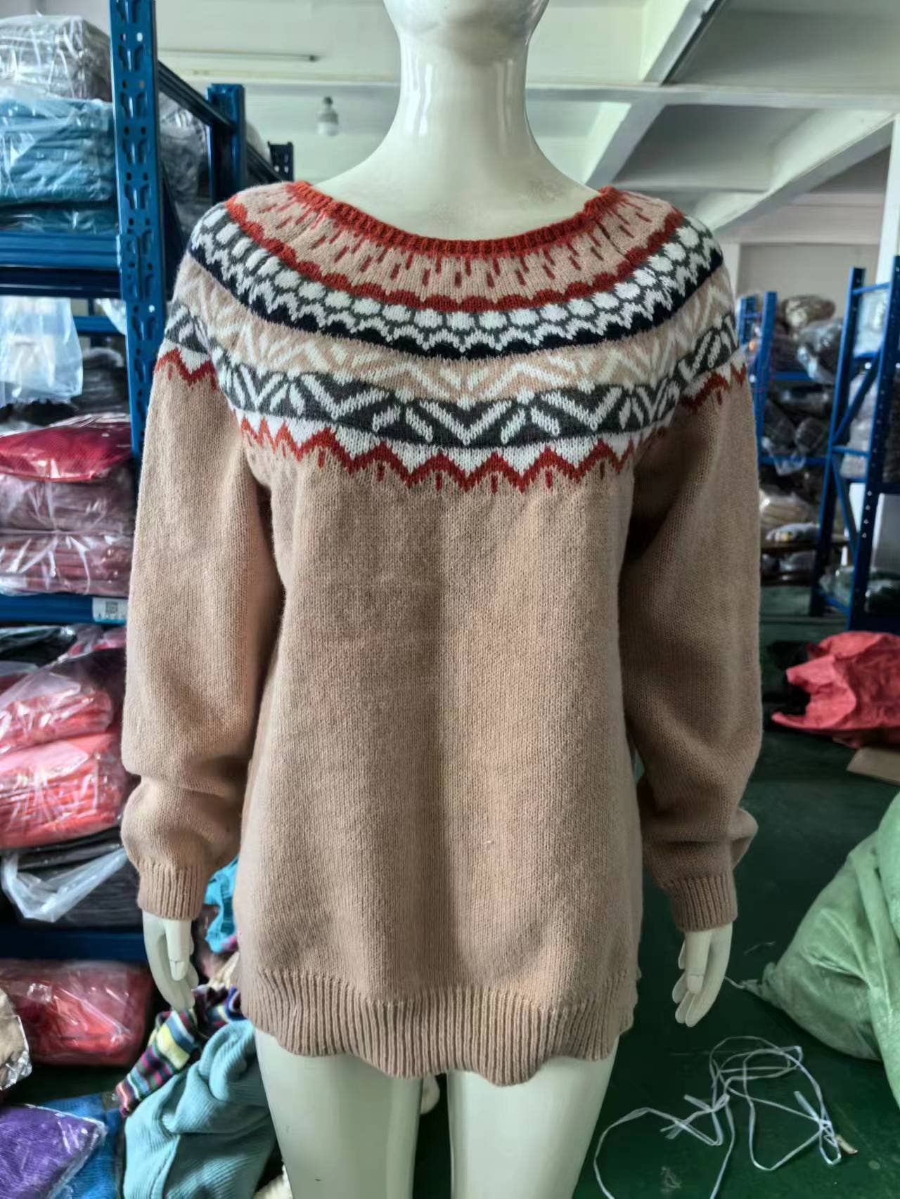 Rosa Clothing - Wholesale Knit Sweater - Women's - Cottagecore Vintage jacquard knit sweater jumper10