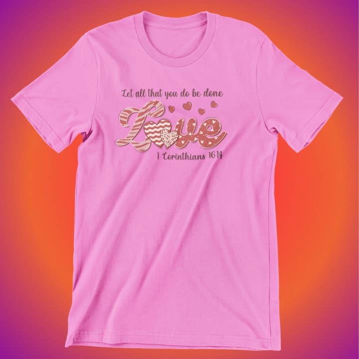 Camisa rosa In Love para venta al por mayor de God Is Love Apparel