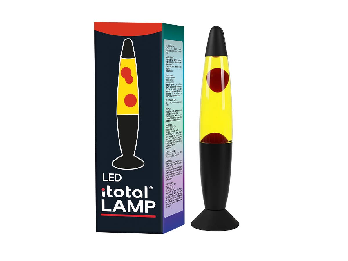 I-Total, I-Drink - Wholesale Accent/Desk Lamp - LED Lava Lamp With Red Light, White Wax And Black Base0