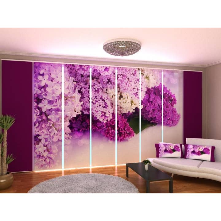 Lot de 8 magnifiques rideaux à panneaux lilas pour la vente par IlyDecor