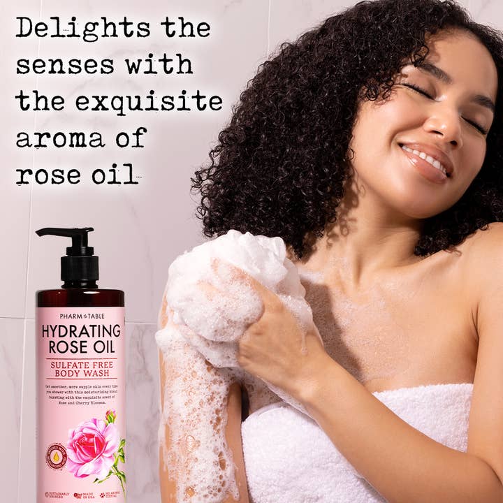 Kira Labs - Wholesale Body Wash/Shower Gel - Pharm to Table Hydrating Rose Body Wash Sulfate-Free 480ml
