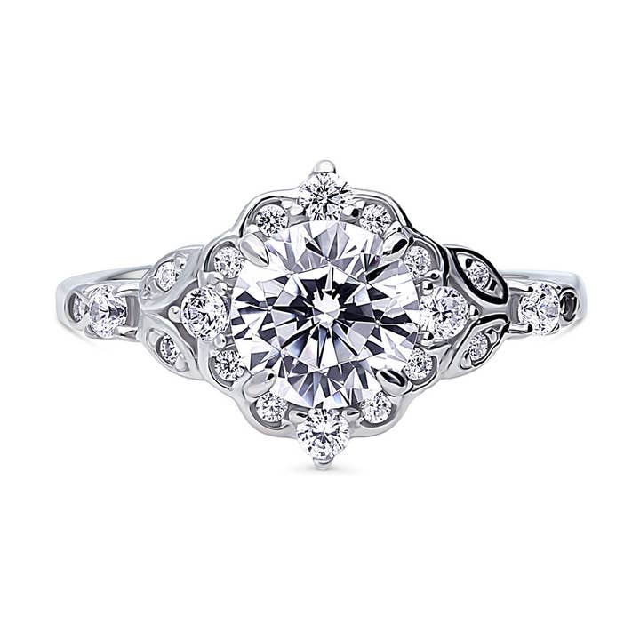 BERRICLE Sterling Silver Halo CZ Wedding Engagement Ring for wholesale by BERRICLE