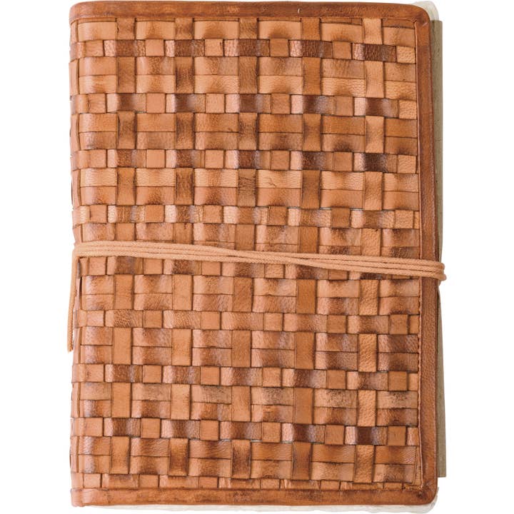 Primitives by Kathy - Wholesale Stationery/Notecard Set - Woven Leather Journal