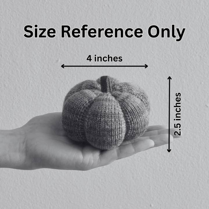 Your Heart's Content - Wholesale Decorative Tabletop Object - Cozy Pumpkins, Variegated Knit Yarn Colors, Handcrafted Gift36