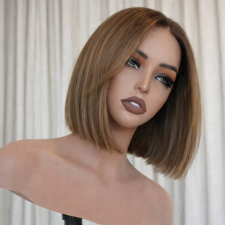 LOUISE BOB - Chocolate Brown - Human Hair Wig for wholesale by Milk & Honey