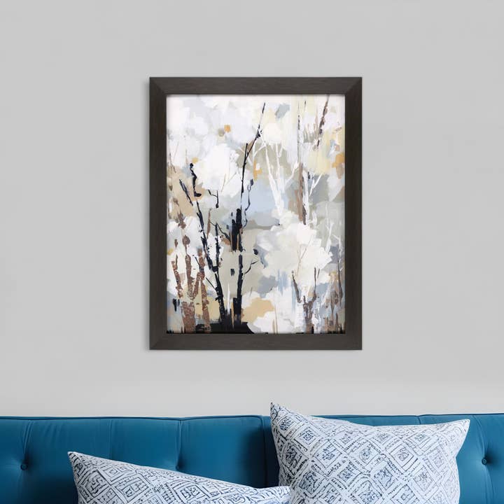 Arte de Parede em Impressão em Moldura Castanha Silversong Birch II por atacado de HomeRoots