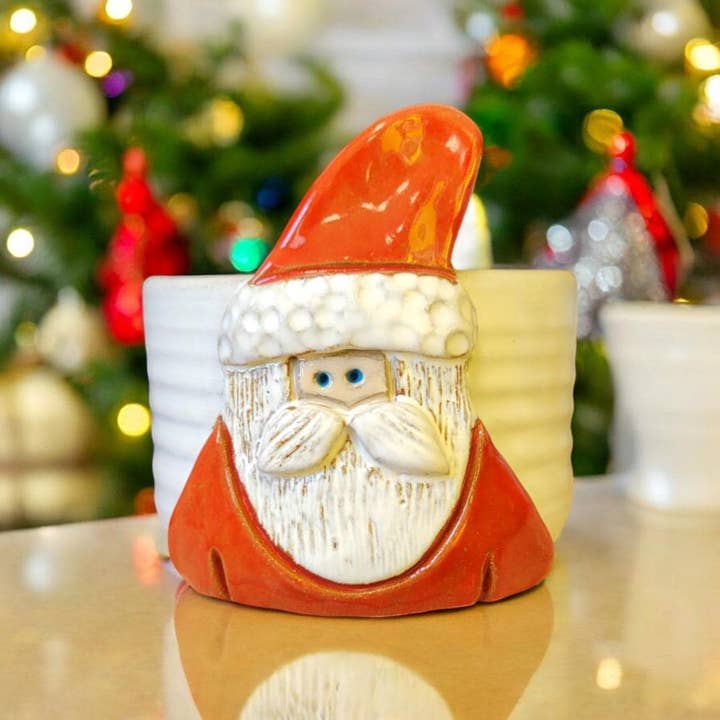 MudWorks Pottery – Großhandel Dekorative Platte/Teller/Schüssel – Schale mit Weihnachtsmann