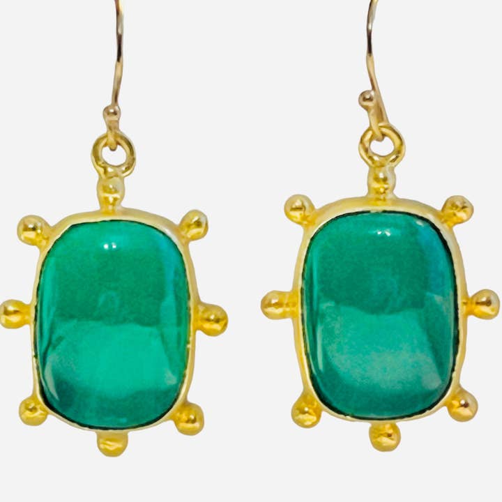 Sissy Yates Designs - Wholesale Dangle Earrings - Grayson Gemstone Earring - 3 Stone Options