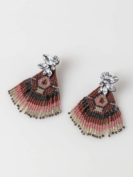 Pendientes colgantes de fibra de vidrio hechos a mano en Colombia de Aura para venta al por mayor de Moonbow Creative Jewelry