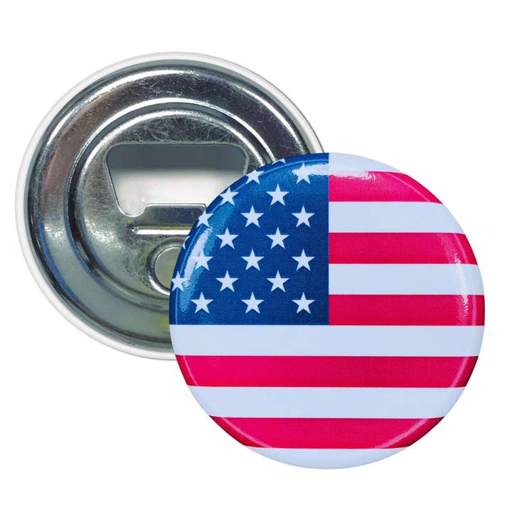 Bottle opener magnet - United States flag - USA for wholesale by Astur Pins