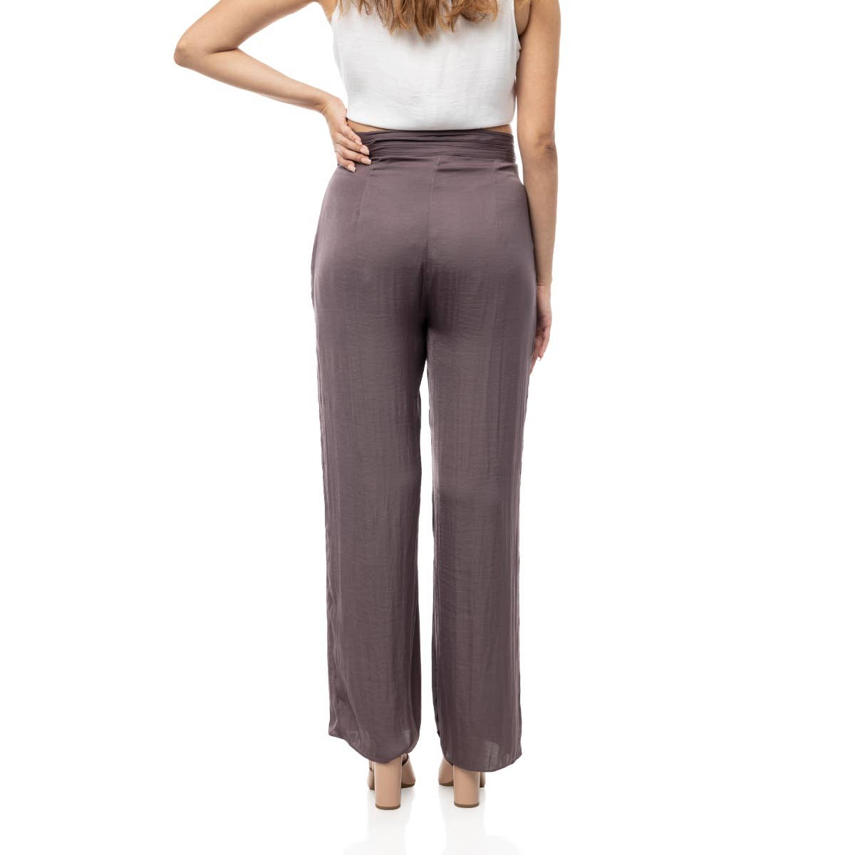 Naked Zebra Rack - Wholesale Pants - Women's - Ruched Waist Satin Pants20