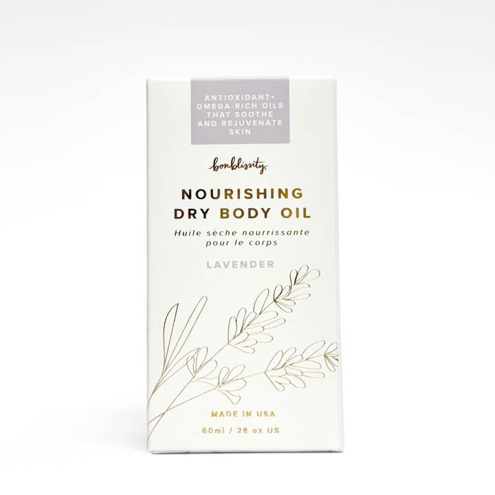 Bonblissity - Vente Huile pour le bain/corps - Huile Sèche Nourrissante pour le Corps - Lavande (6 unités + 1 testeur)2