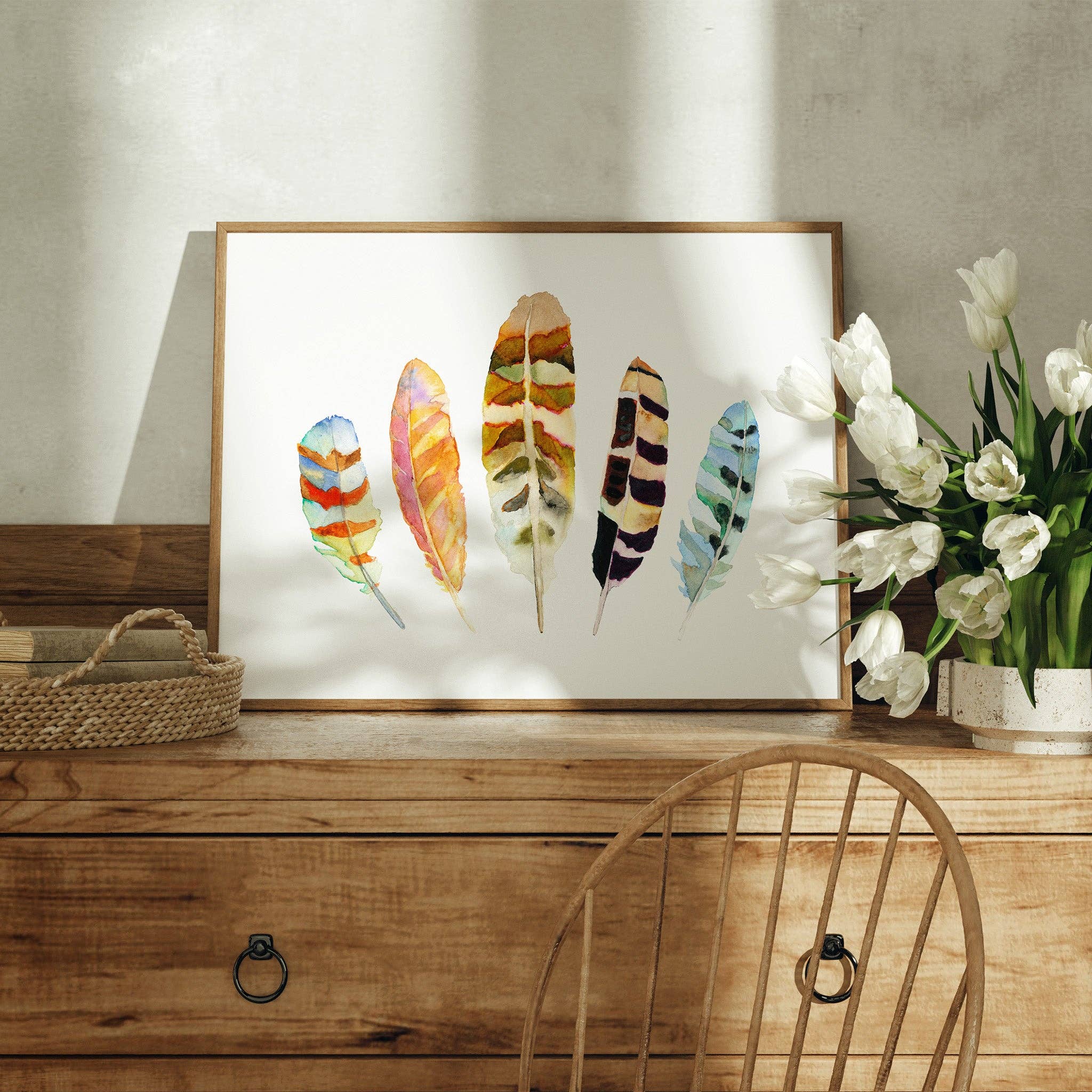 Snoogs & Wilde Art – wholesale Art print – 5 Feathers No. 54