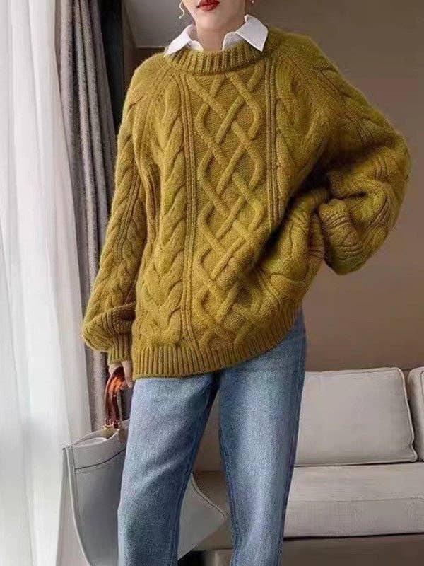 Loose Fit Solid Color Chunky Knit Plus Size Sweater and other Purchase Wholesale plus size sweater. Free Returns & Net 60 Terms on Faire trending on Faire.