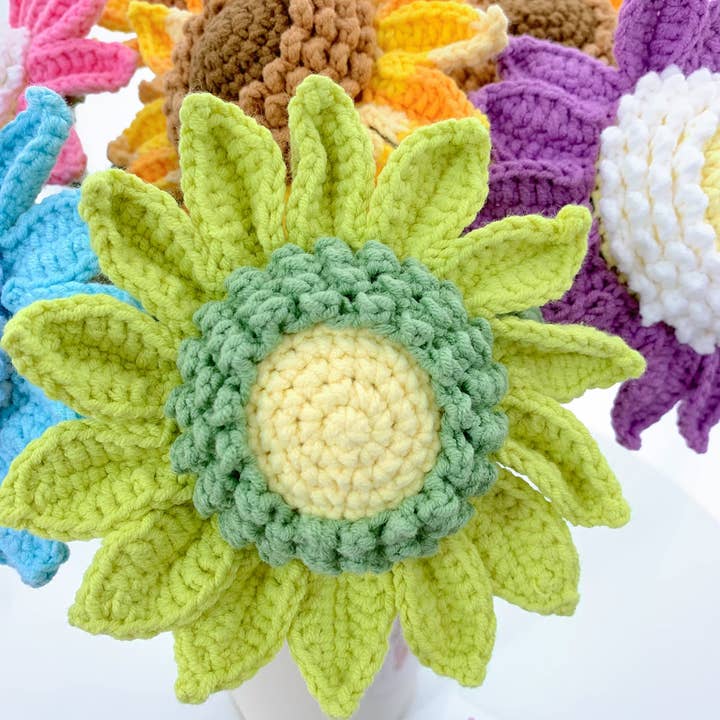 Lilyrosy(Duty free) - Wholesale Kunstbloemen - Handgemaakte gehaakte zonnebloemen cadeaus, vakantiecadeaus, woondecoratie12