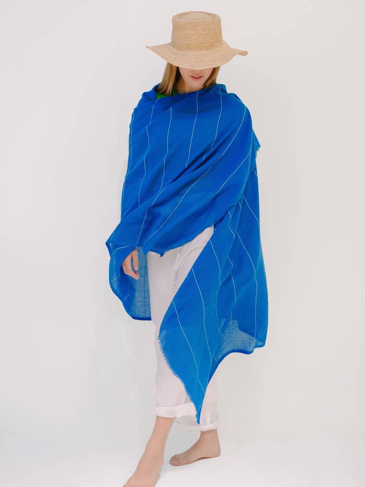Insect-Repellent Wrap — Camellia in Azure for wholesale by Shoo for Good