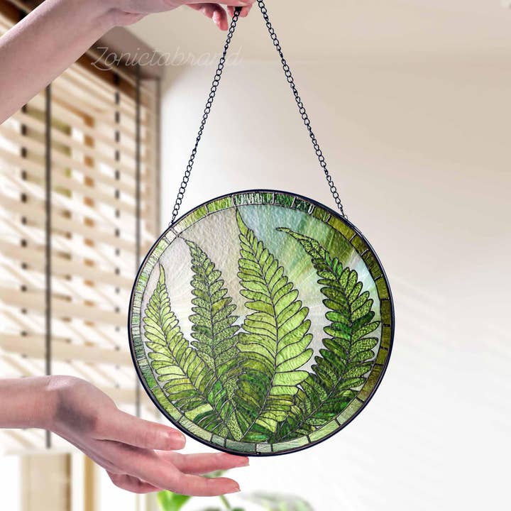 TMLECOM LTD – wholesale Suncatcher – Fern Plant Glass Suncatcher, Fern Plant Light Catcher Decor6