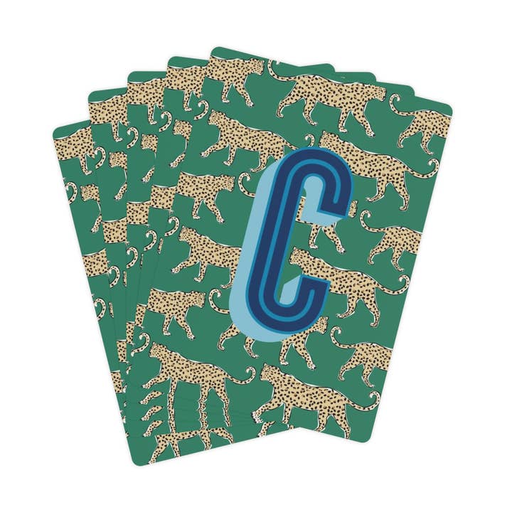 Clairebella Personalized Gifts & Pillows - Wholesale Playing Cards - Leopards Cards | Playing Cards | Monogrammed Playing Cards