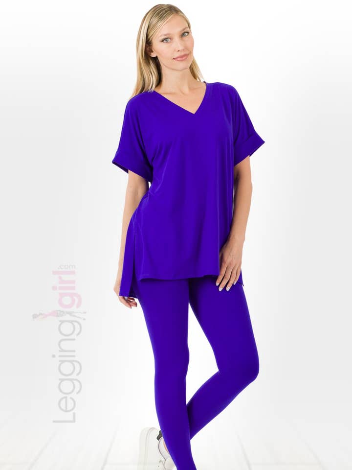 Set de descanso para mujer, color azul para venta al por mayor de LeggingGirl.com