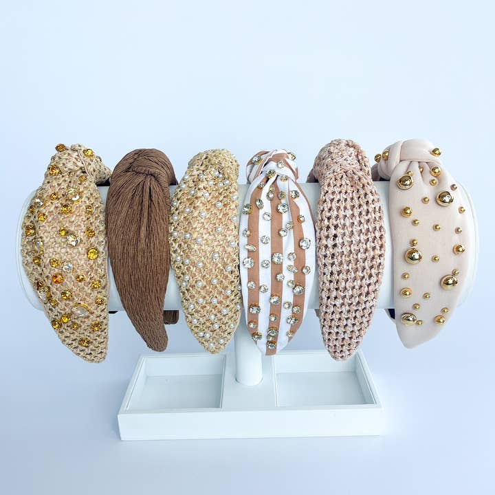 Brittyland - Wholesale Fashion Headband - Women's - Beige Headbands Spring Headband Summer Headband