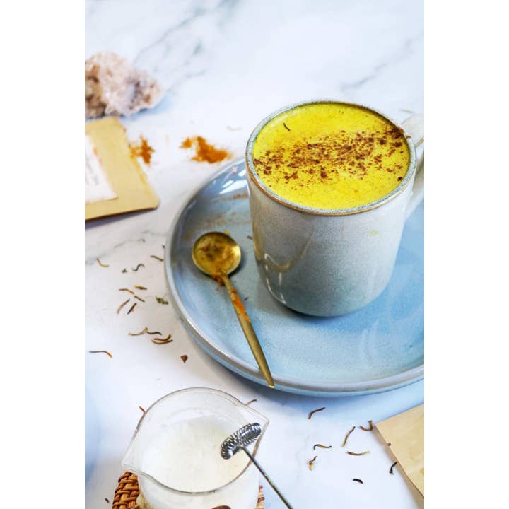 Ayamani Naturals - Vente Boisson diététique en poudre - Golden Latte aux champignons avec Reishi et Chaga, lait doré adaptogène vegan8