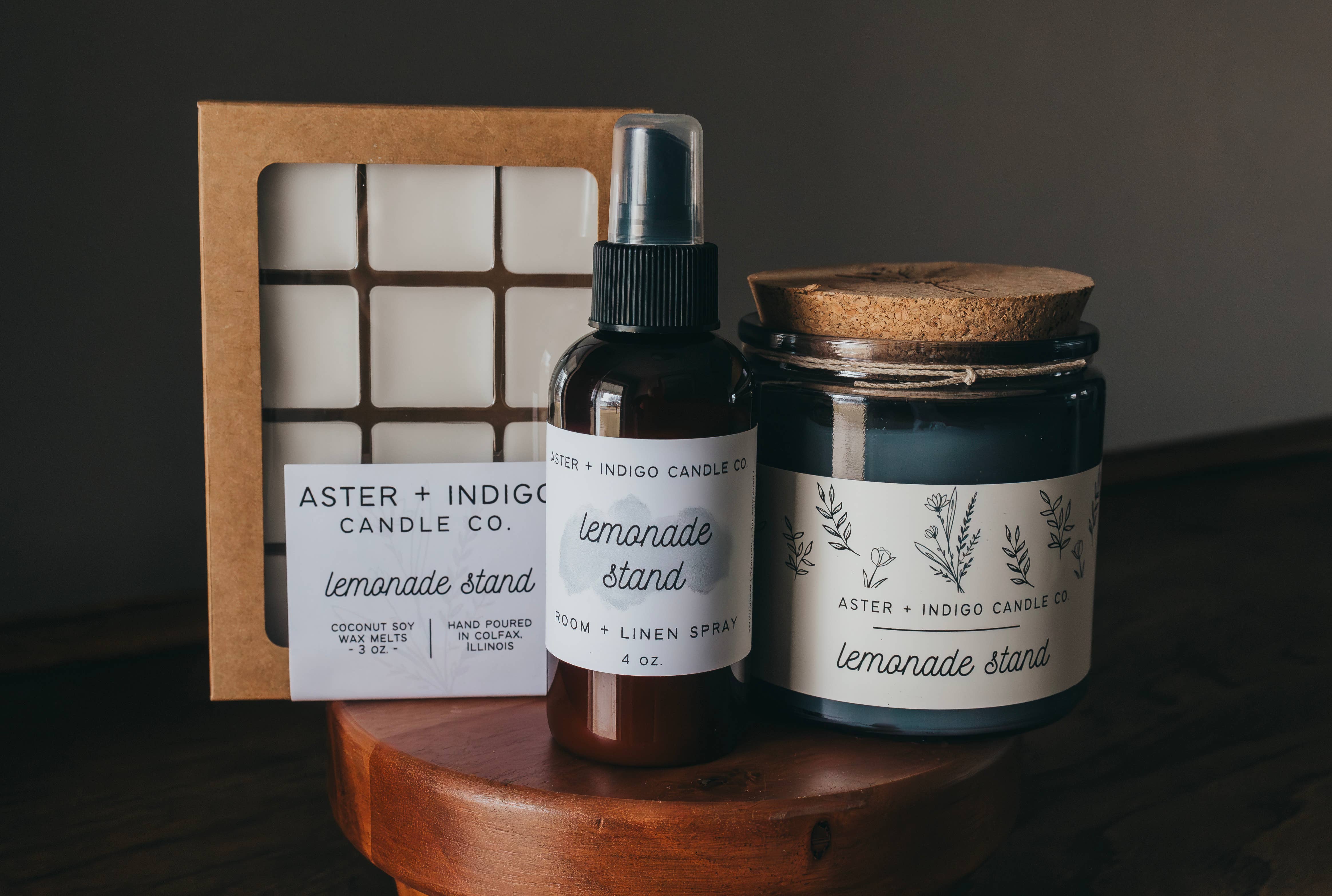 Aster + Indigo Candle Co. - Wholesale Room & Linen Spray - Lemonade Stand | Spring Summer Room + Linen Spray | 4oz1