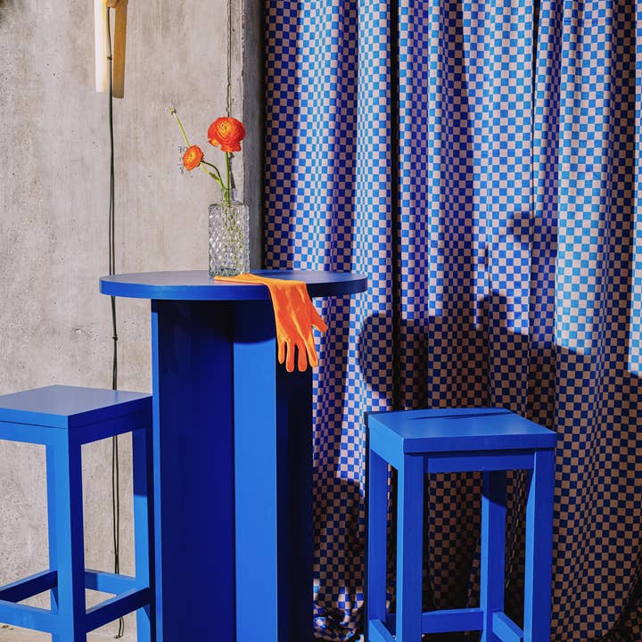 Really Nice Things - Wholesale Side Table - Round high table 60cm Prussian blue3