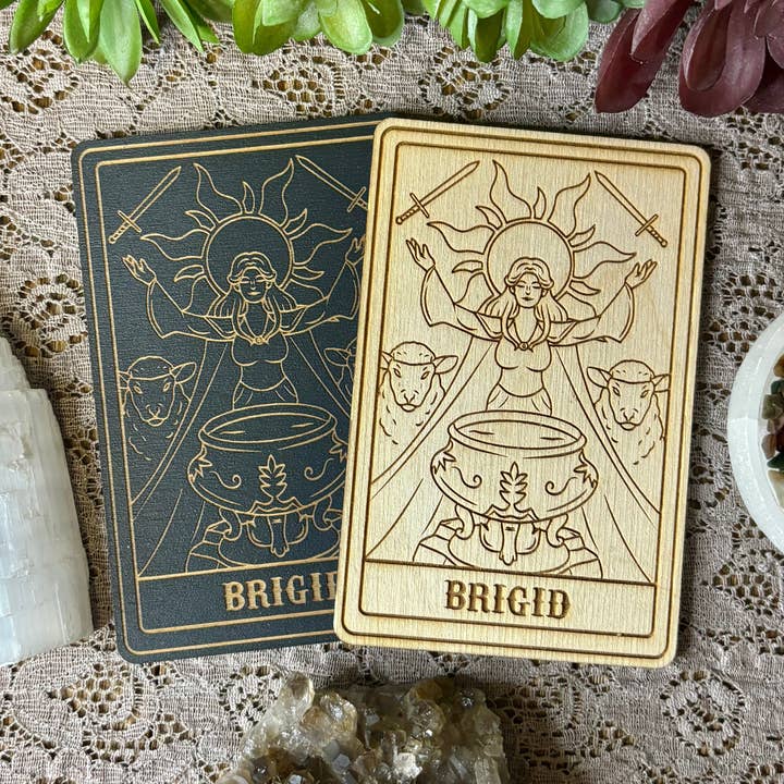 Brigid Deity Card | Altar Decor | Wall Art | Shelf Leaner for wholesale by Kraftmir