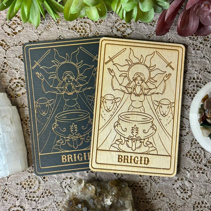 Brigid Deity Card | Altar Decor | Wall Art | Shelf Leaner for wholesale by Kraftmir