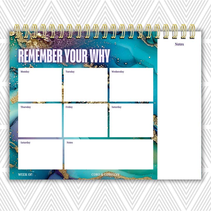 Planificateur de Bureau Hebdomadaire • 8,5 x 11" pour la vente par CoRo & Company