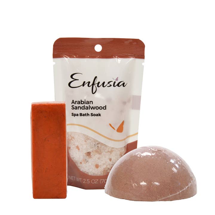 Enfusia - Wholesale Bath & Body Set - Salt, Soap, & Mini Gift Set - Arabian Sandalwood1