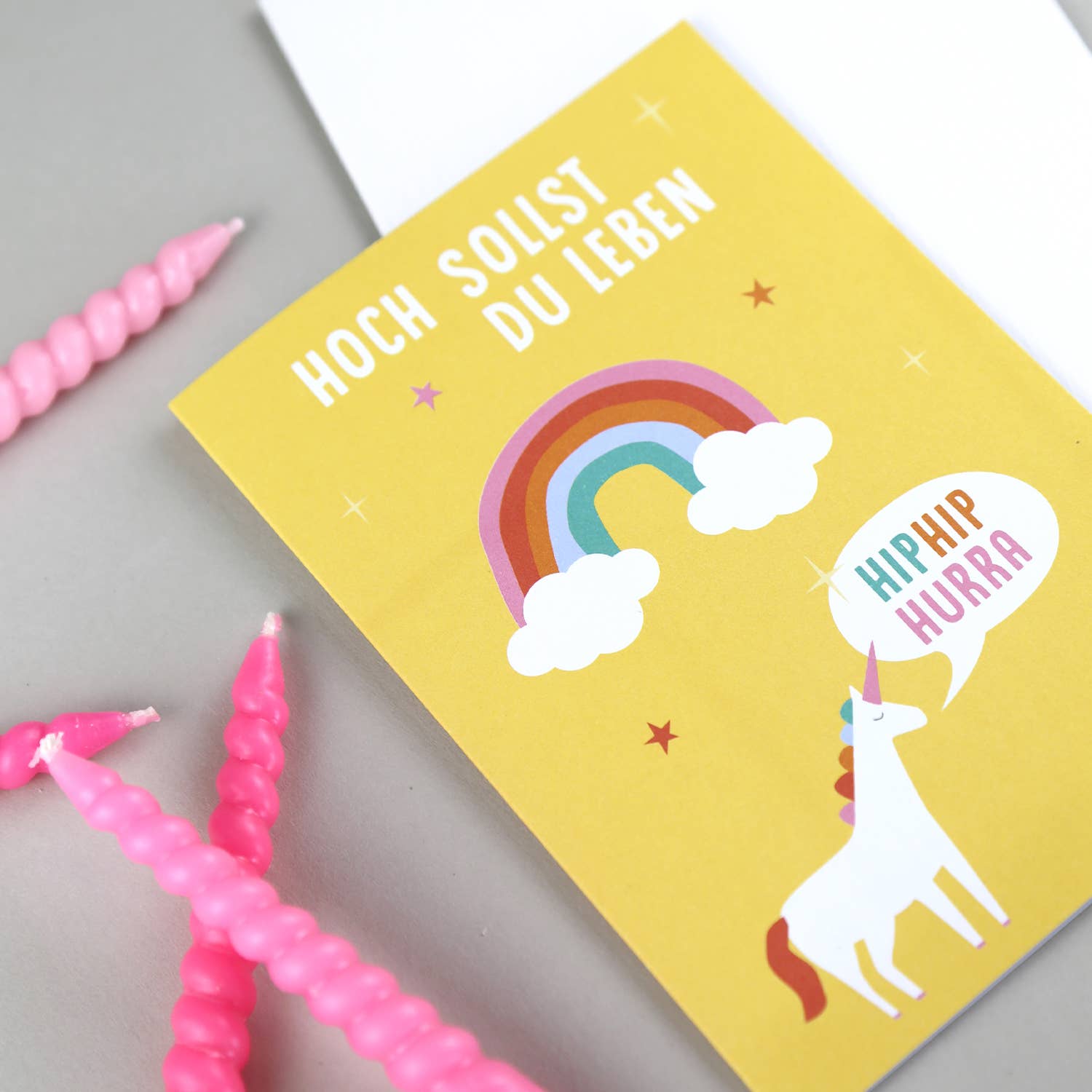 Kunst an Papier – Großhandel Geburtstagskarten – Geburtstagskarte Einhorn Paula3