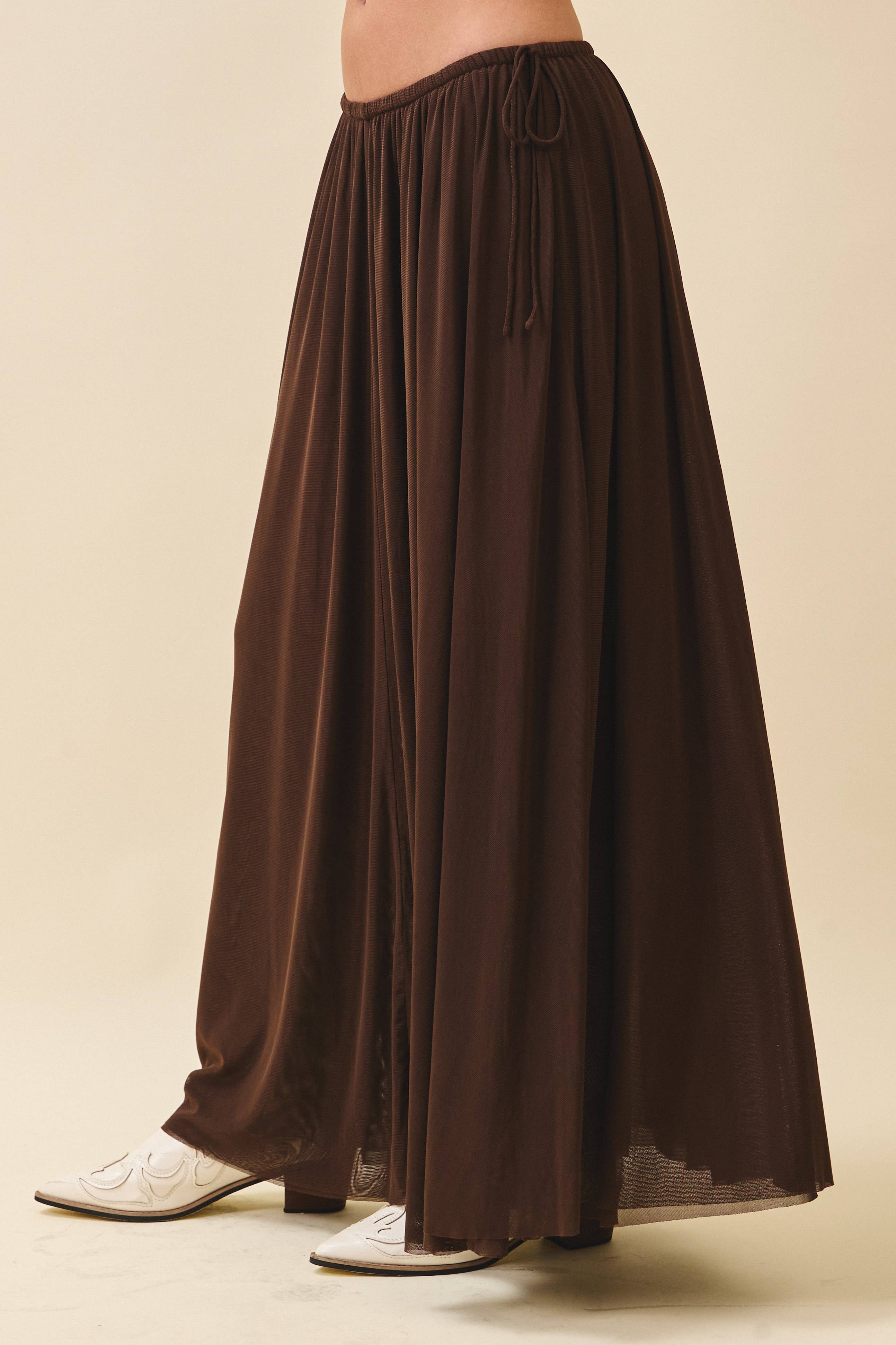 AEMI + CO - Wholesale Skirt - Women's - 7185GK Flowy Mesh Maxi Skirt17