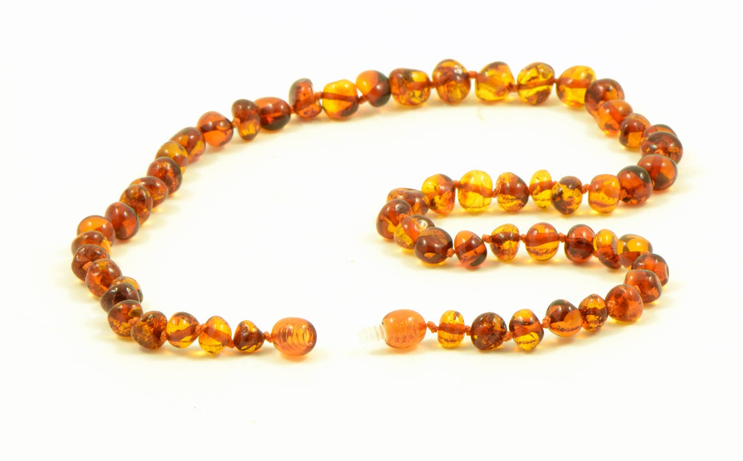 The Natural Amber - Wholesale Beaded/Pearl Necklace - Cognac Baroque Polished Amber Beads Necklace for Adult3