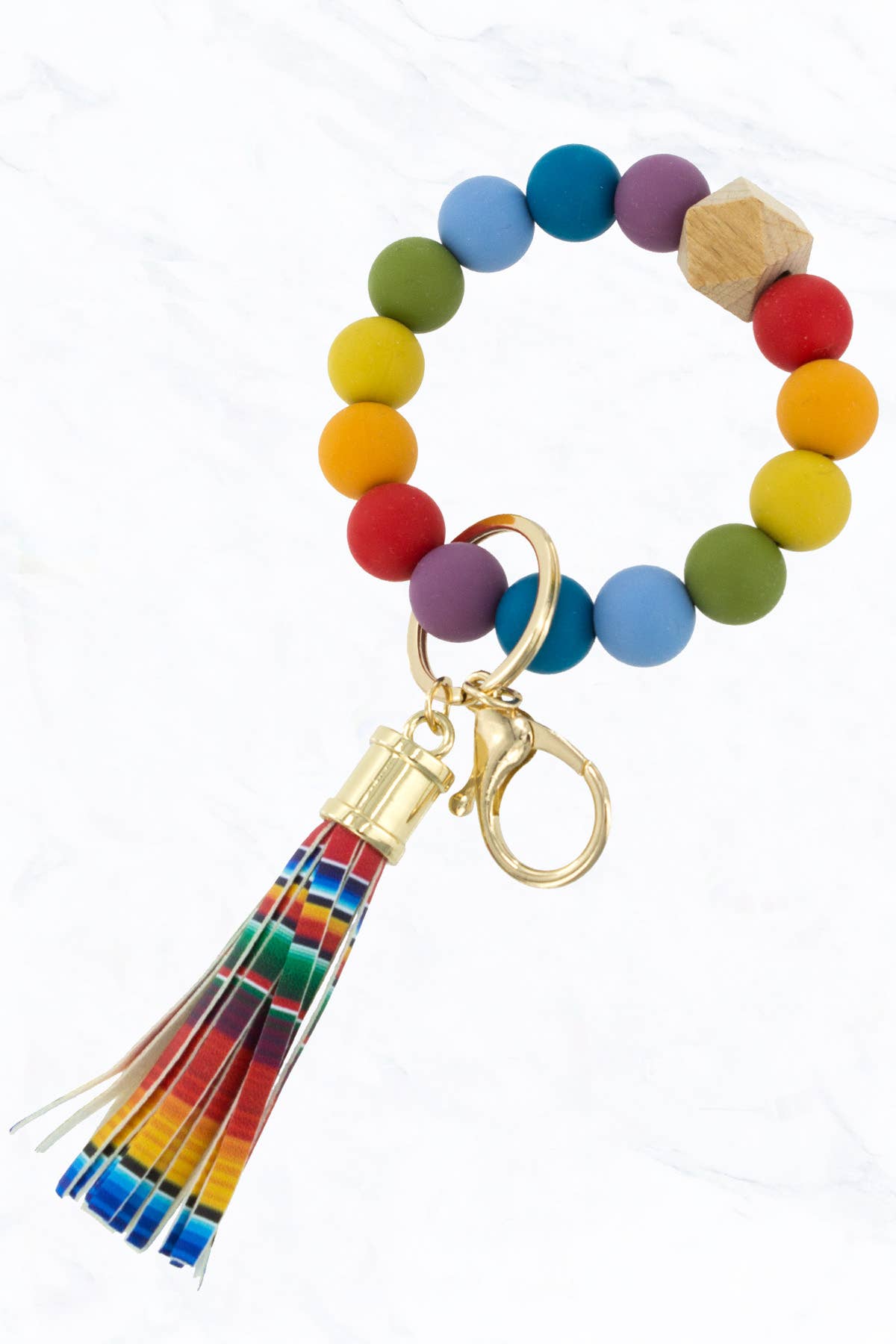 Suzie Q USA - Vente Porte-clés – femme - Porte-clés anneau avec perles en silicone colorées14