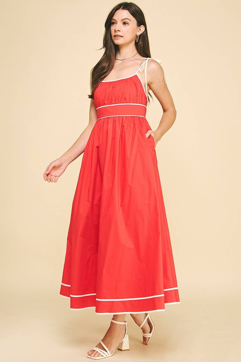 PINCH - Wholesale Dress - Women's - CONTRAST STRAP MAXI DRESS - 5828D22