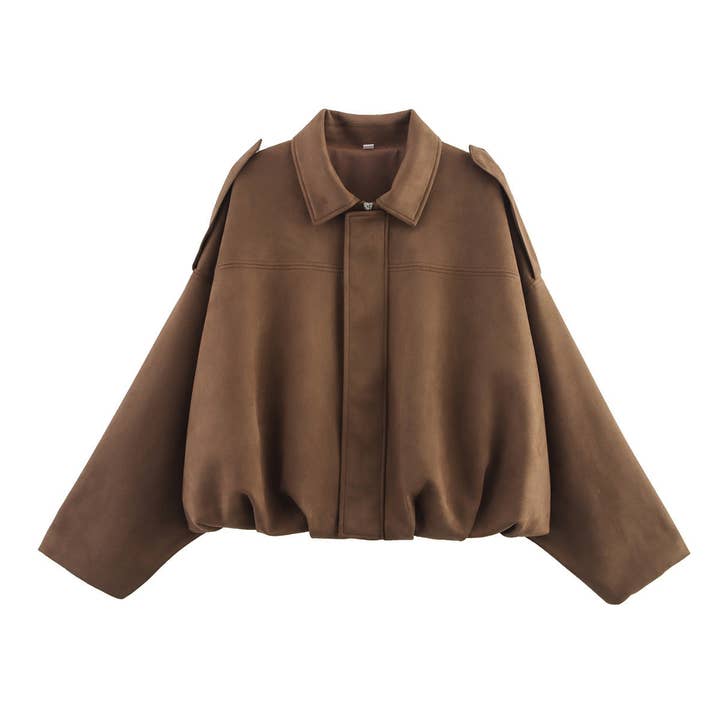 Marayn - Wholesale Bomber Jacket - Women's - Chic Velvet Lapel Bomber Jacket for Women3