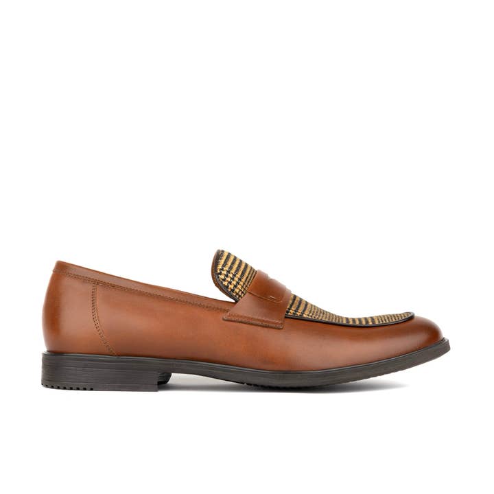 Embassy London – wholesale Loafers – Men’s – Gosselin - Brown & Brown Check - Men's Leather Loafer