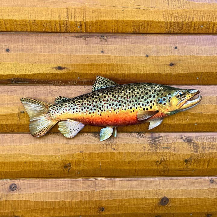 Reelistic Replicas - Wholesale Wall Accent - Brown Trout Replica - 24 Inch Realistic Brown Trout Wall Art