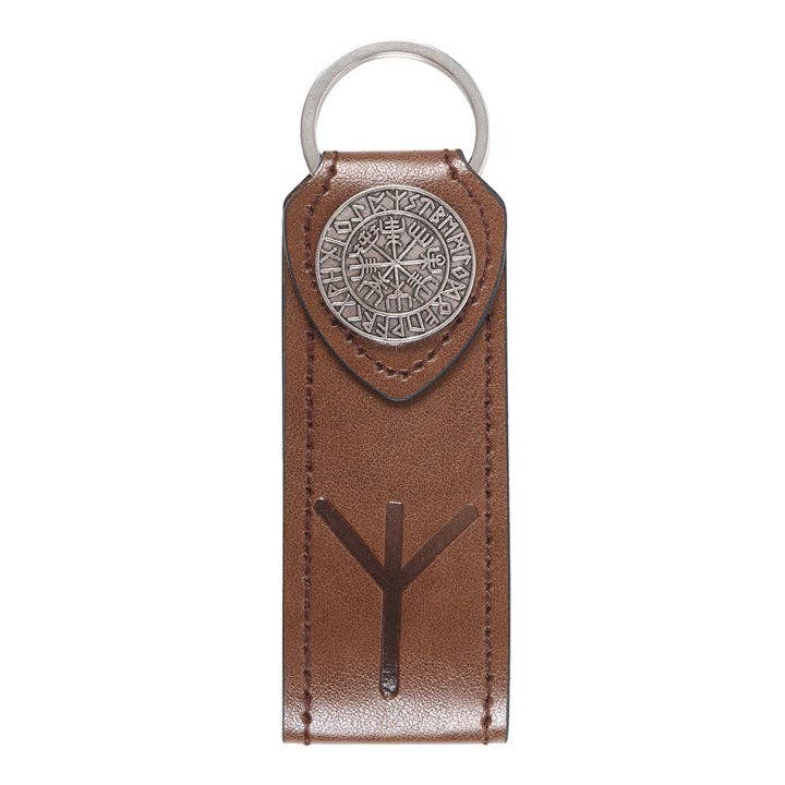 Something Different Wholesale - Wholesale Keychain - Men's - Protection Viking Rune Faux Leather Keyring1