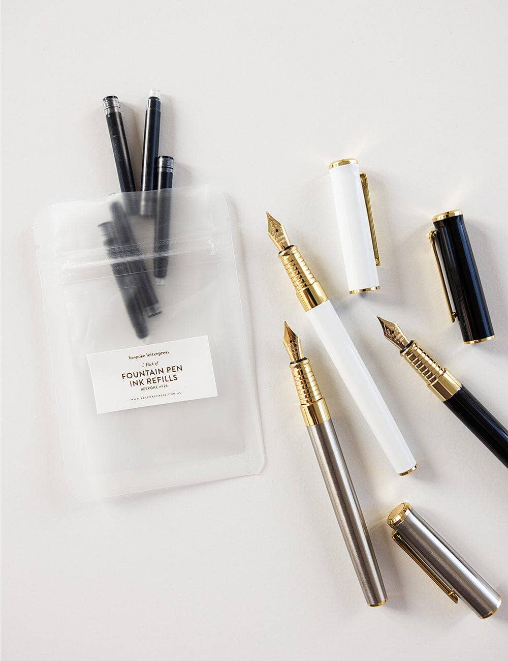 Bespoke Letterpress - Wholesale Pen - F26 Ink Refills for Fountain Pen 5pk5