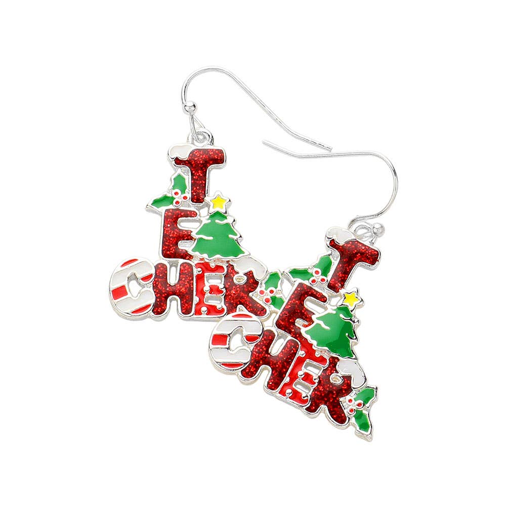 Sensibling Corp. - Wholesale Dangle Earrings - Enamel Christmas Teacher Message Dangle Earrings1